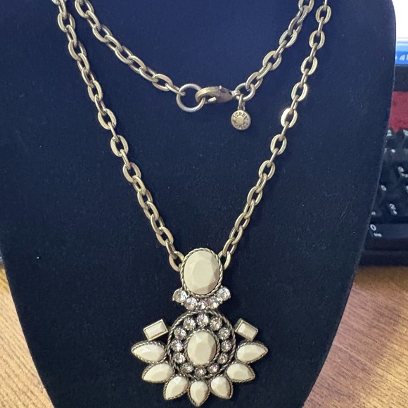 S62 J Crew Gold tone Cable Link Chain Royal Ball Pendant - Picture 1 of 3